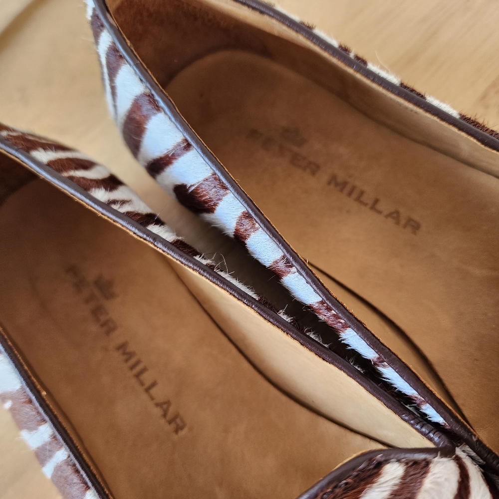 Peter Millar Zebra Print Calf Hair Loafers - Picture 3 of 12